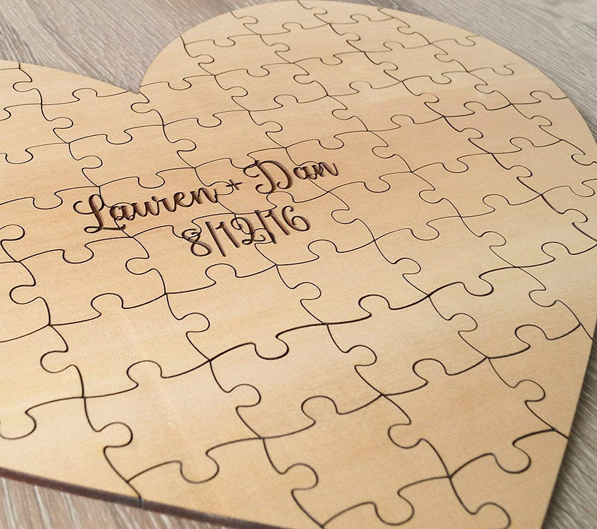 Puzzle Guest Book, Wooden Guest Book, Wedding Puzzle, Heart Guest Book