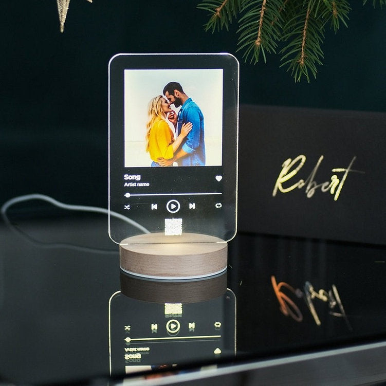 Acrylic song plaque Acrylic with LED light and stand