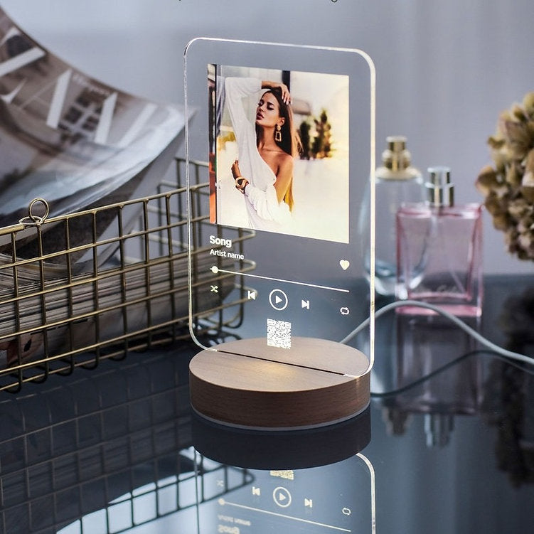 Acrylic song plaque Acrylic with LED light and stand
