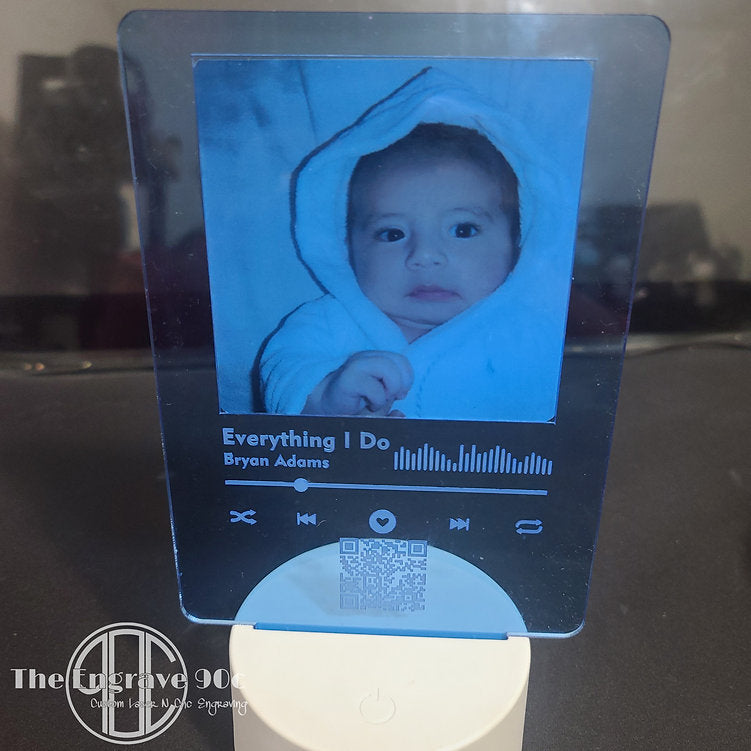 Acrylic song plaque Acrylic with LED light and stand