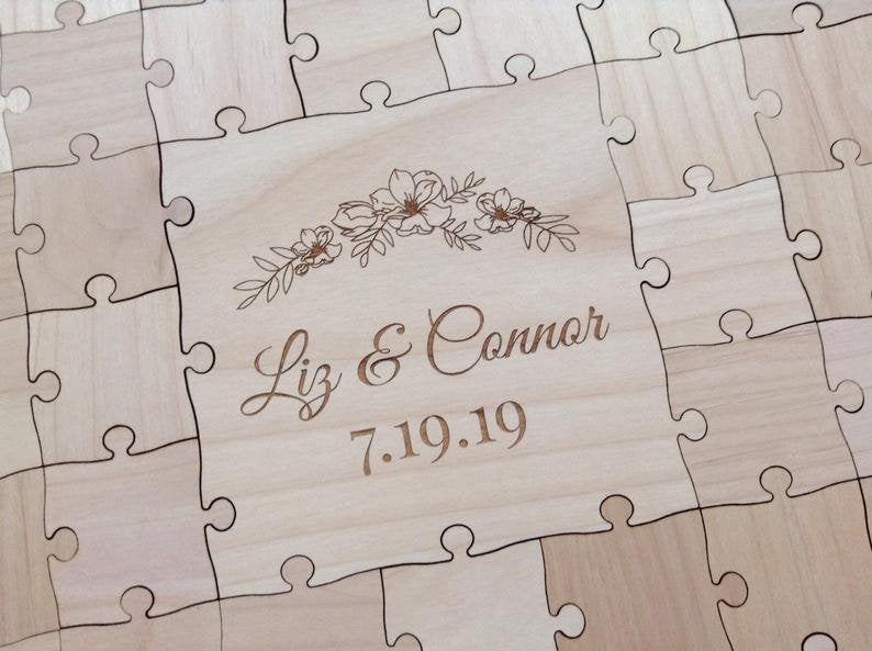 Puzzle Guest Book, Wooden Guest Book, Wedding Puzzle, Heart Guest Book